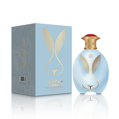 福兔献瑞（汝瓷色）