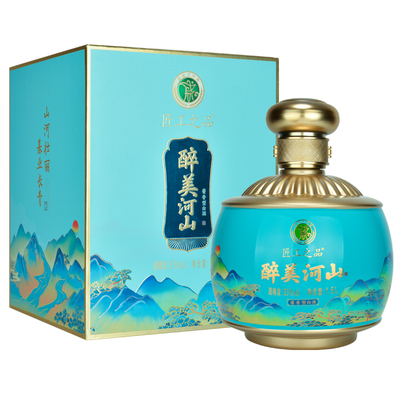 醉美河山1.5L坛子酒 茅台镇53度酱香白酒