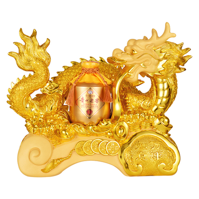 文化艺术酒万事如意龙（金色） 工艺礼品酒全国招商