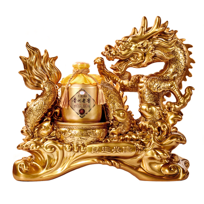 艺术礼品酒 财运兴隆（古铜金）